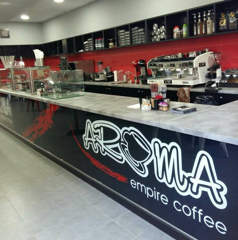 Εγκατάσταση αλυσίδας καταστημάτων "Aroma Cafe"